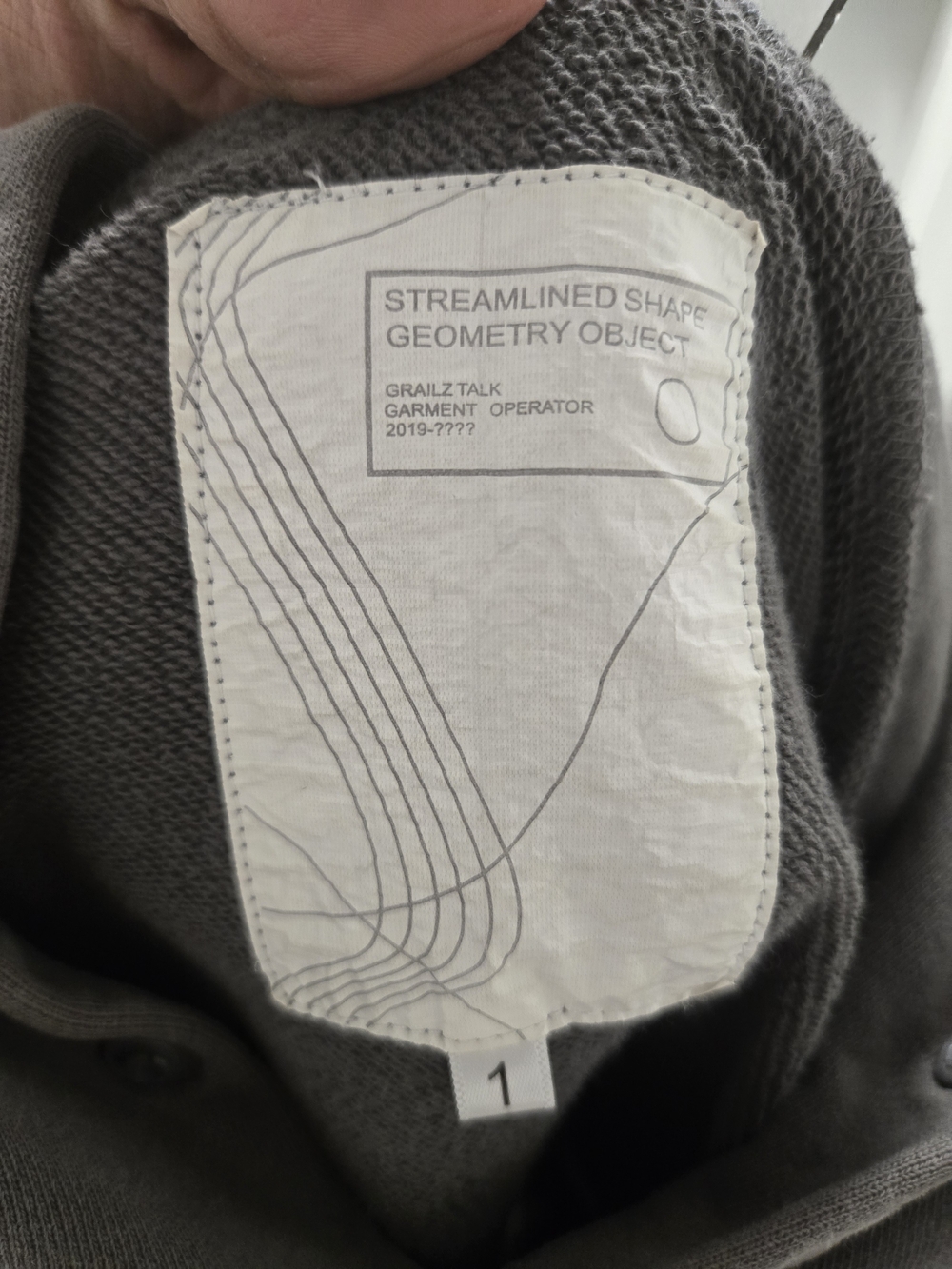 GRAILZ TALK high gsm Cotton Cropped Hoodie Size 1 (L-XL) - Picture 3 of 6